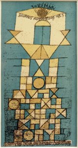 P.Klee, Weimar, exposition Bauhaus 1923 / Lithographie en couleur - Paul Klee